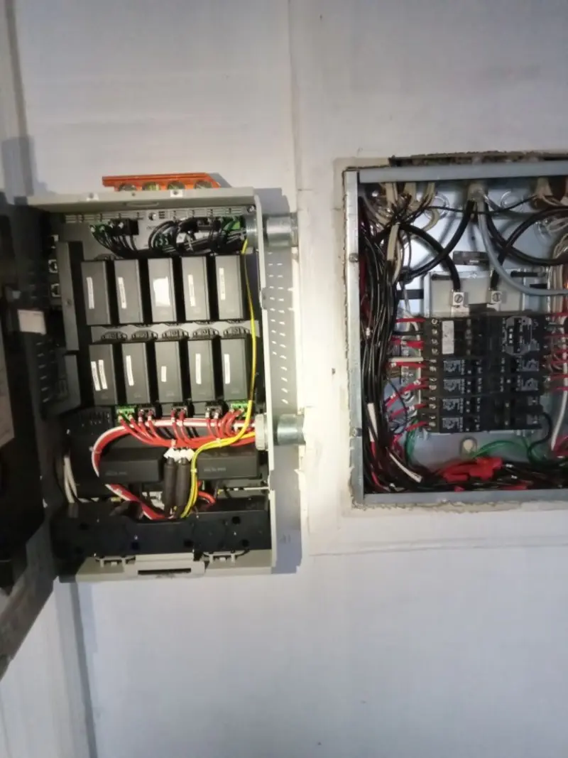 Electrical panel upgrade completed for Security Camera Wiring in Livingston